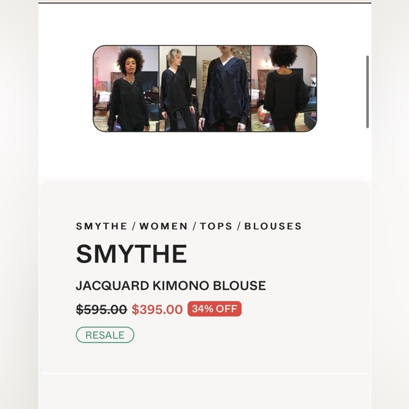 Smythe Jacquard Kimono Blouse - Picture 5 of 8
